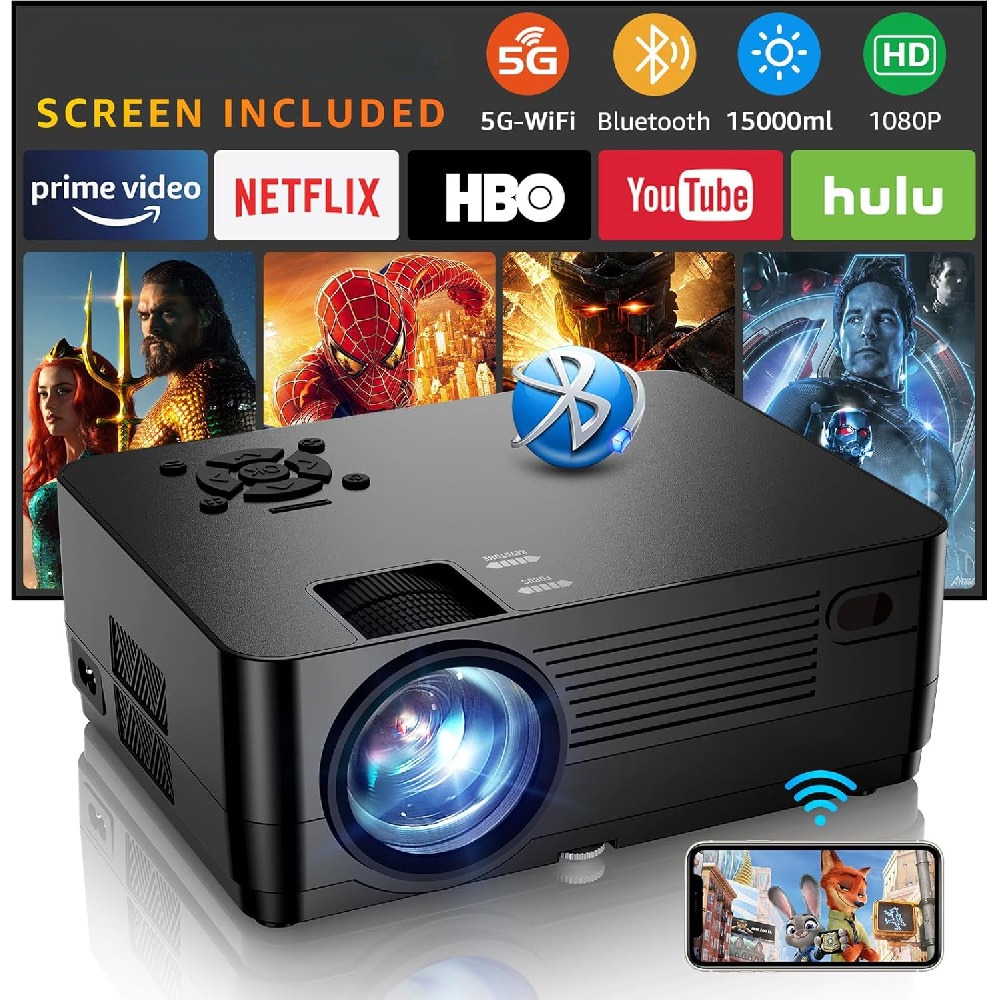 Home Cinema Tv Screen - 5G WiFi Bluetooth Native 1080P Screen