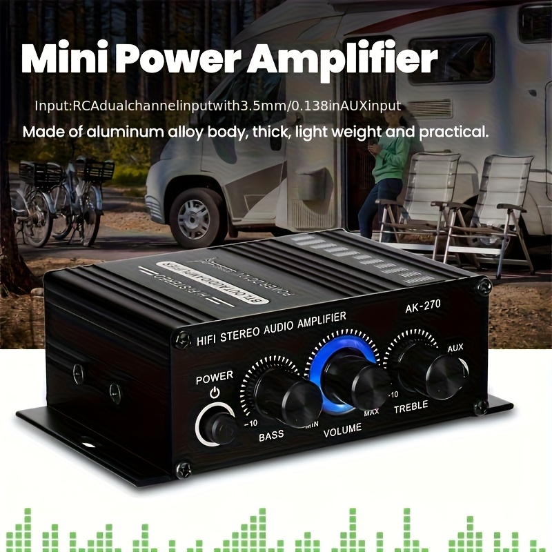 Audio Home Cinema - AK-270 HIFI Amplifier Channel 2.0 Stereo