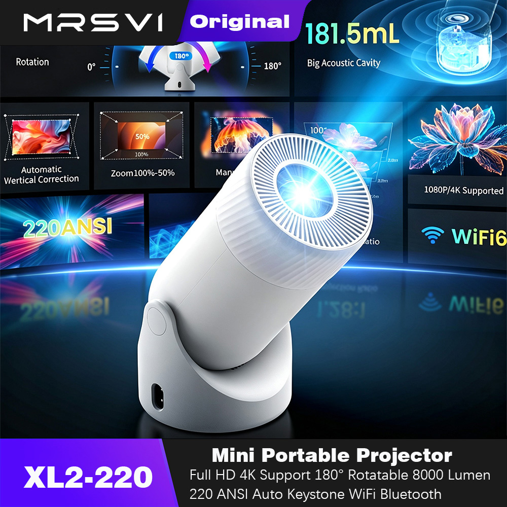 MRSVI Portable Projector,4K Ho - Home Cinema Tv Screen 评论和价格