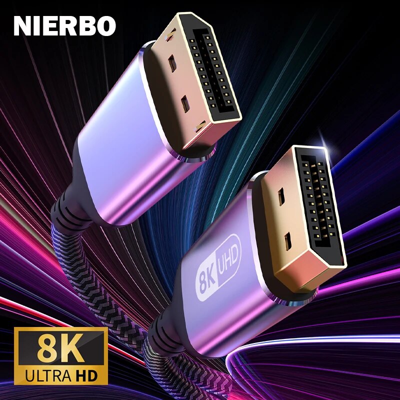 NIERBO DisplayPort Cable 8K DP - Home Cinema Projector 4K 评论和价格