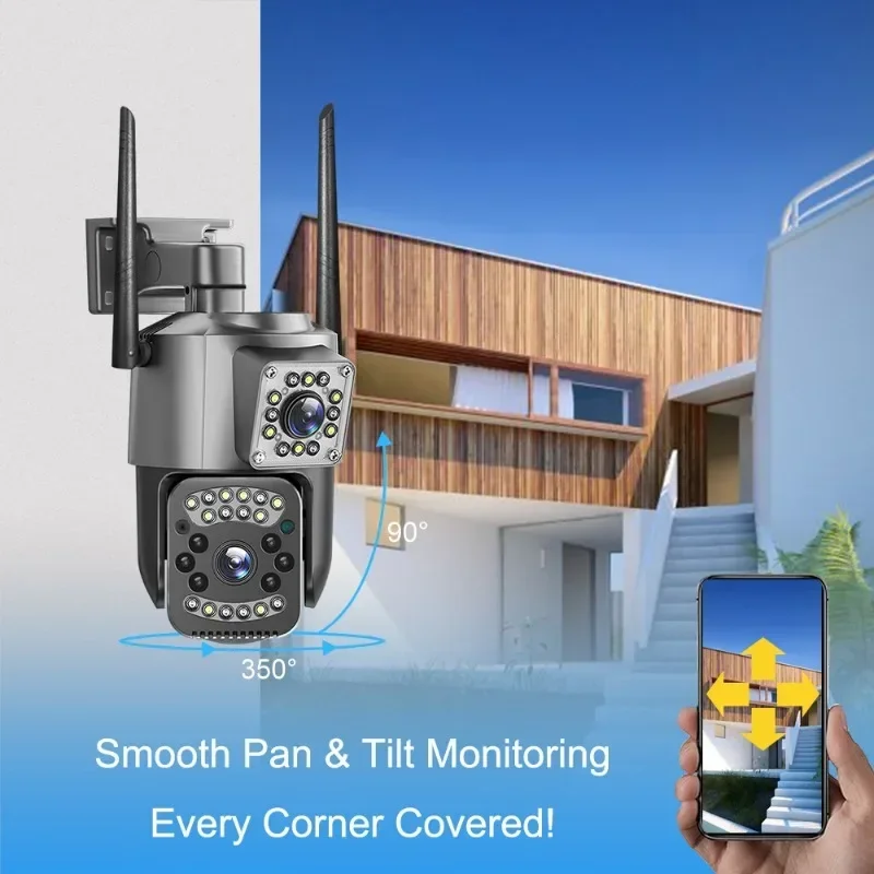 8MP WIFI IP Camera 4K PTZ Dual - Home Cinema Outdoor 评论和价格