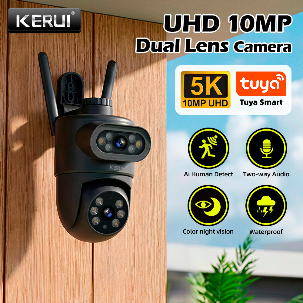 KERUI 5K 10MP HD Wifi PTZ  IP  - Home Cinema Outdoor 评论和价格