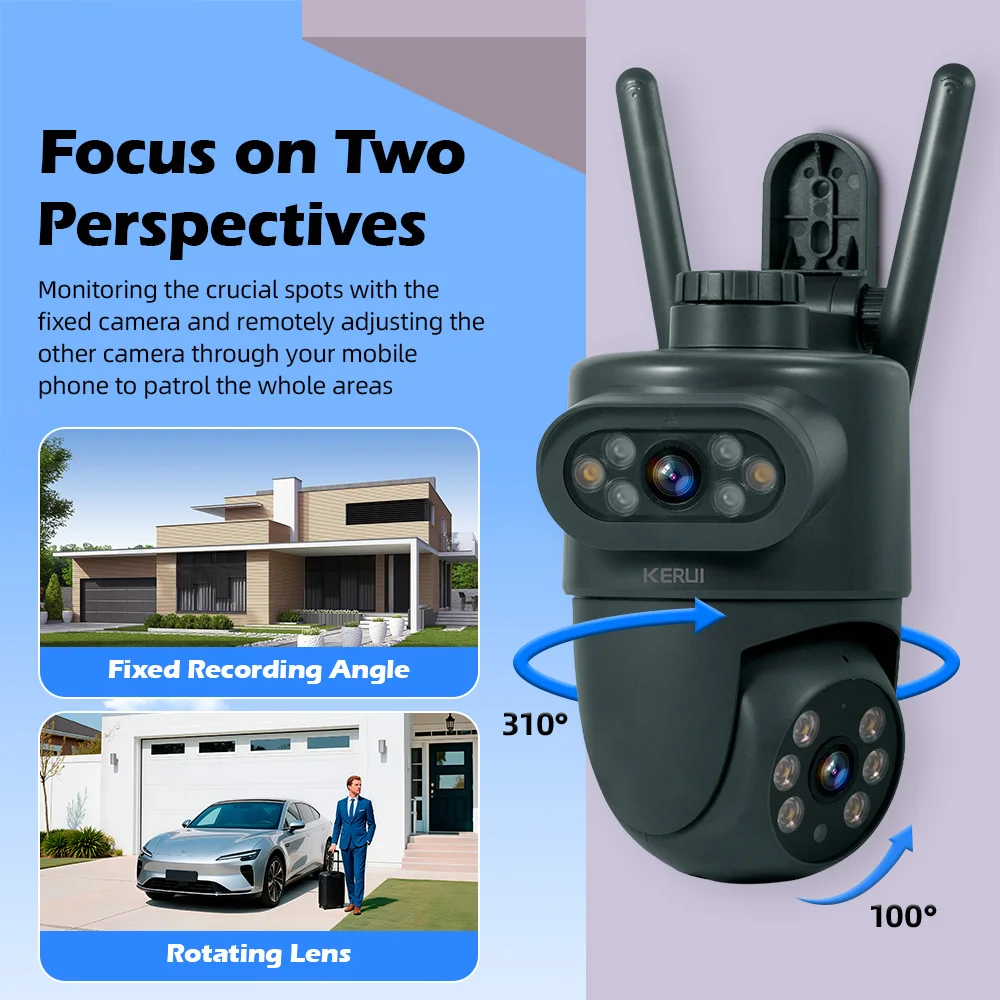 KERUI 5K 10MP HD Wifi PTZ  IP  - Home Cinema Outdoor 评论和价格