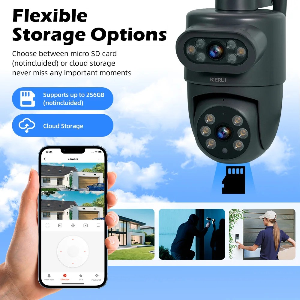 KERUI 5K 10MP HD Wifi PTZ  IP  - Home Cinema Outdoor 评论和价格