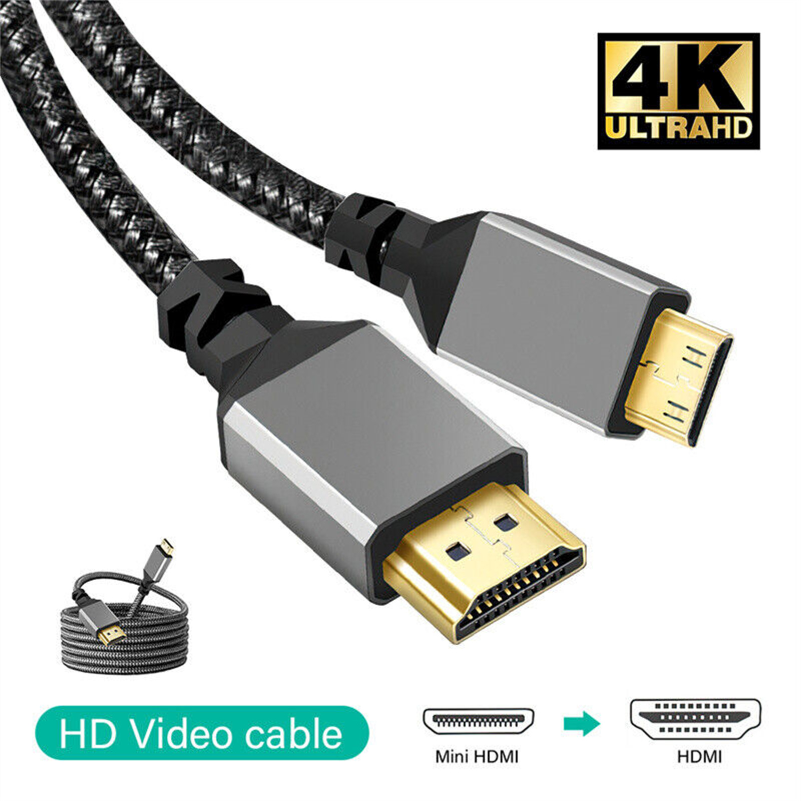 1m Length Nylon Braid 4K 60Hz  - Home Cinema Projector 4K 评论和价格