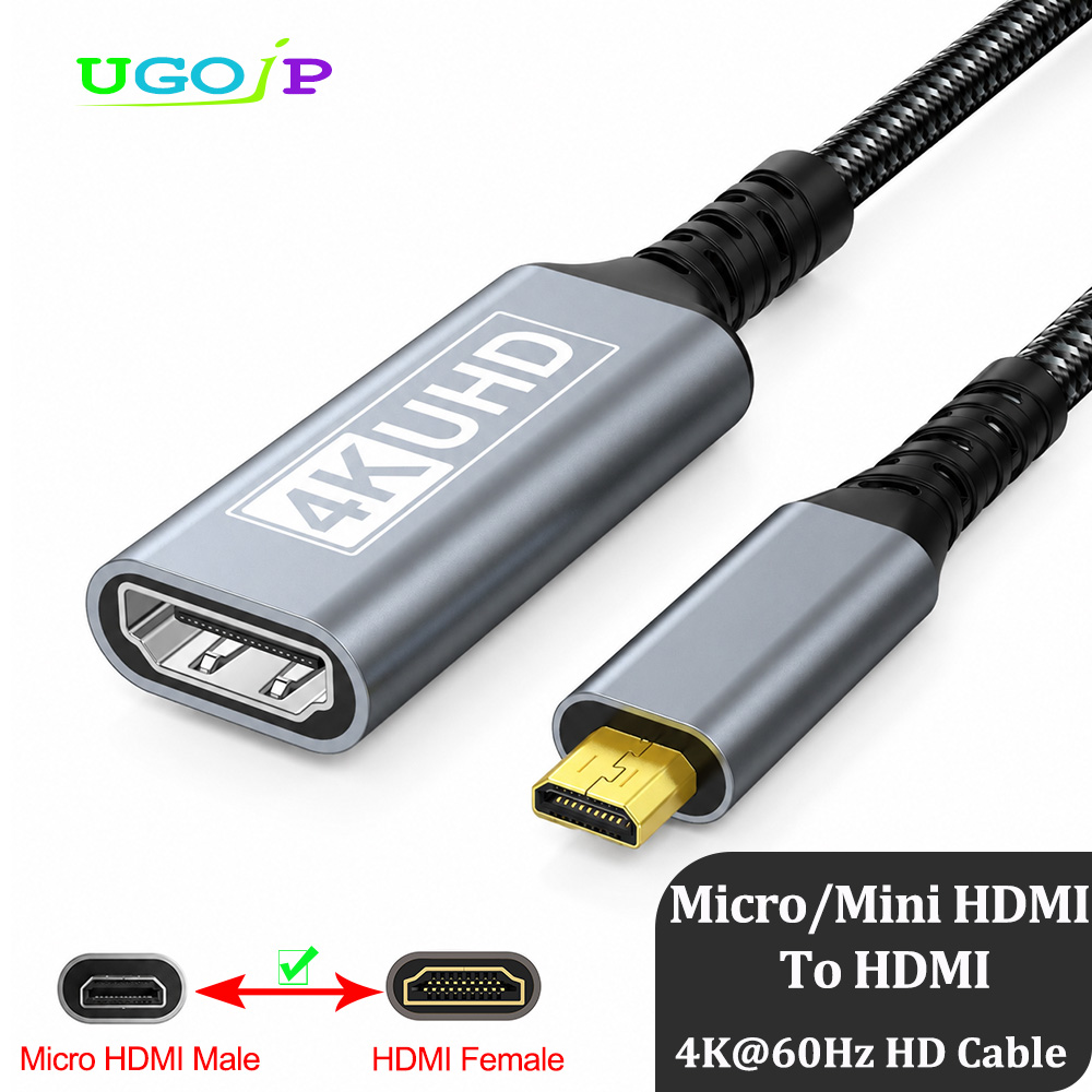 UGOjP 4K Mini / Micro HDMI to  - Home Cinema Projector 4K 评论和价格