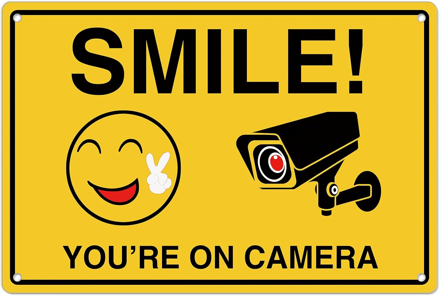 Smile Youre On Camera Signs ;  - Home Cinema Outdoor 评论和价格