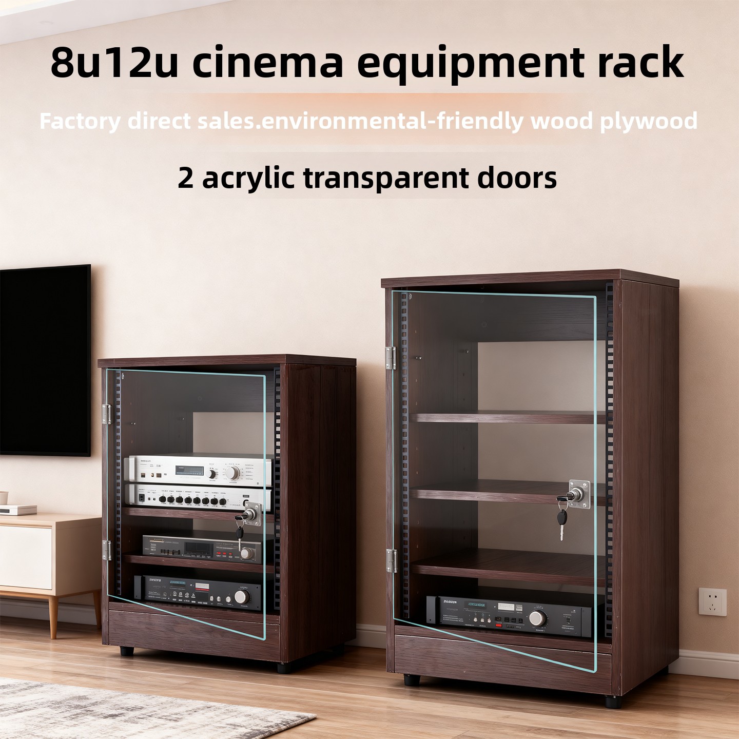 Front transparent door 8U - 16 - Home Cinema Outdoor 评论和价格