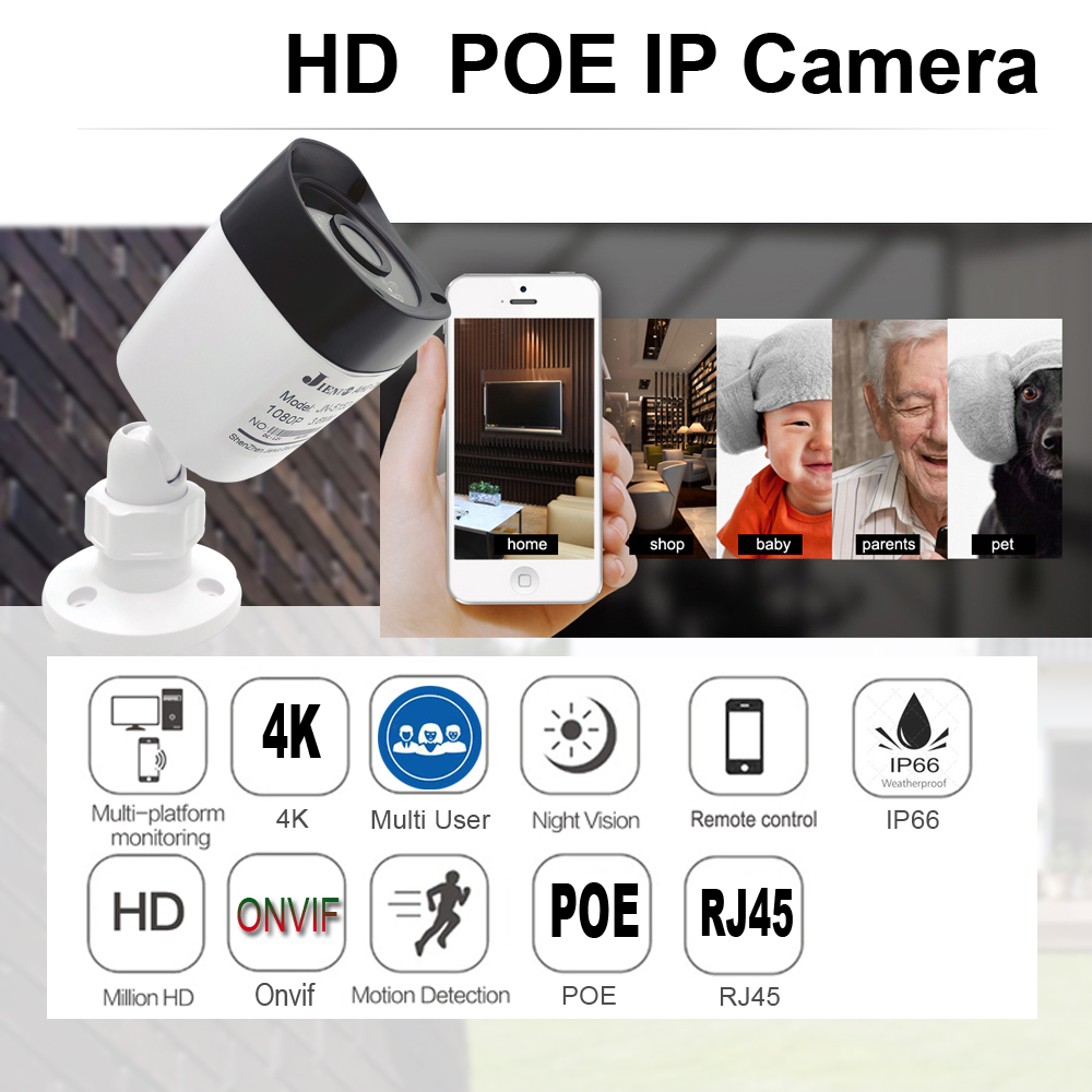 Poe Camera 8MP 4K Outdoor Wate - Home Cinema Outdoor 评论和价格